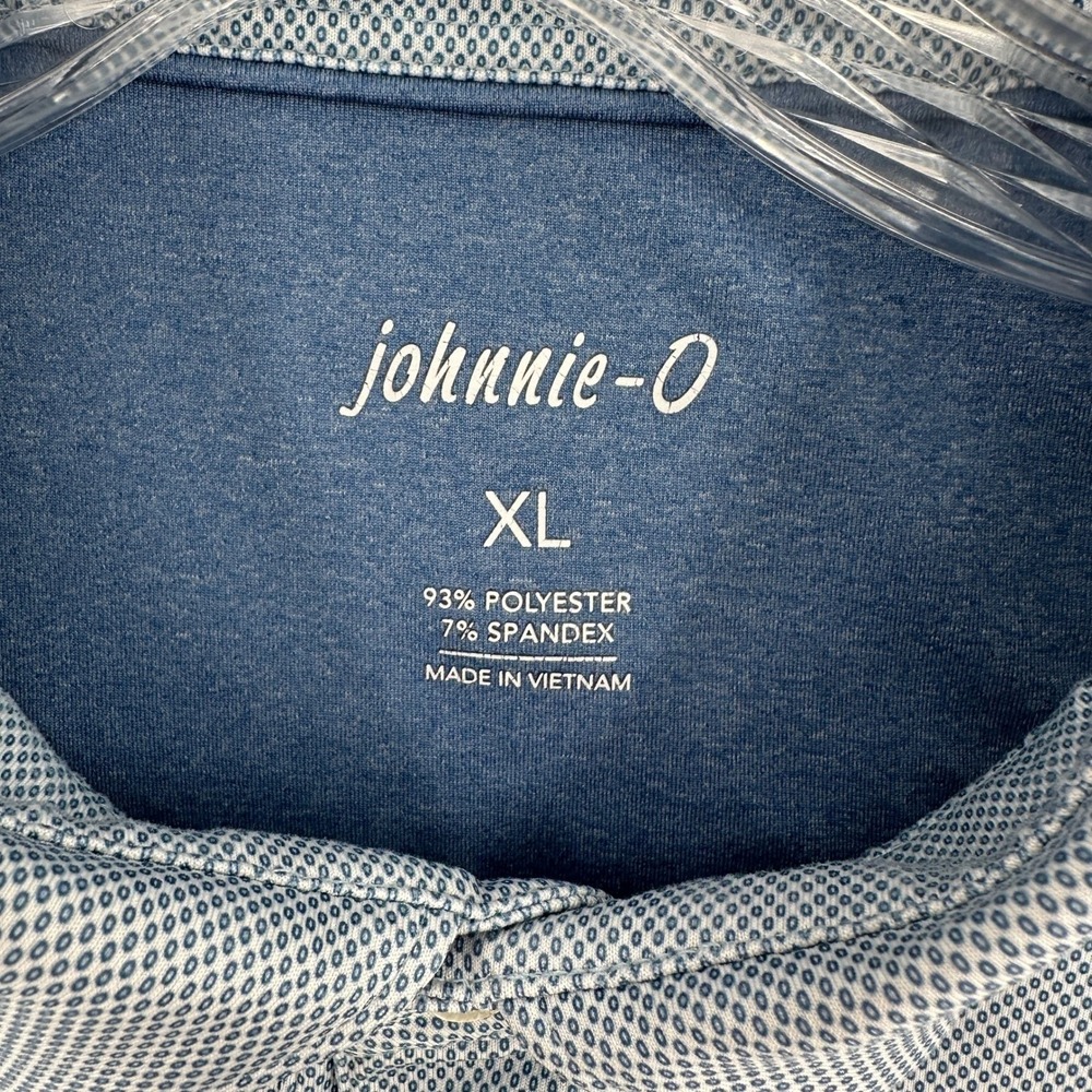 johnnie-O Poe Polo Shirt Mens XL Golf Lake Blue Performance Lightweight Sports - Picture 5 of 8
